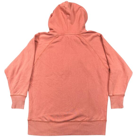 Aerie Pullover Hoodie XS Tall Peach Raglan Sleeve Fleece Sweatshirt - Picture 2 of 8
